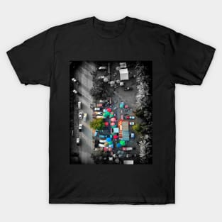 Aerial image of a Thai market T-Shirt